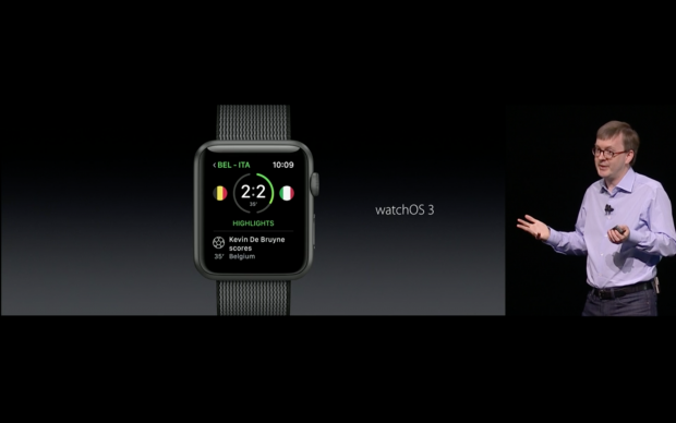 Apple zeigt WatchOS 3. (Screenshot: Golem.de)